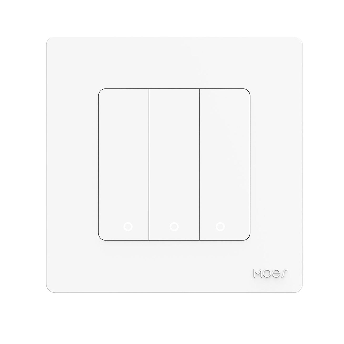 Tuya ZigBee Smart Single-fire Zero-fire Sharing Timing Voice Wall Switch EU Plug, Style: 3 Ways (White Scene Casual Post)