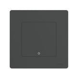 Tuya ZigBee Smart Single-fire Zero-fire Sharing Timing Voice Wall Switch EU Plug, Style: 1 Way (Gray Scene Casual Post)