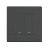 Tuya ZigBee Smart Single-fire Zero-fire Sharing Timing Voice Wall Switch EU Plug, Style: 2 Ways (Gray Scene Casual Post)