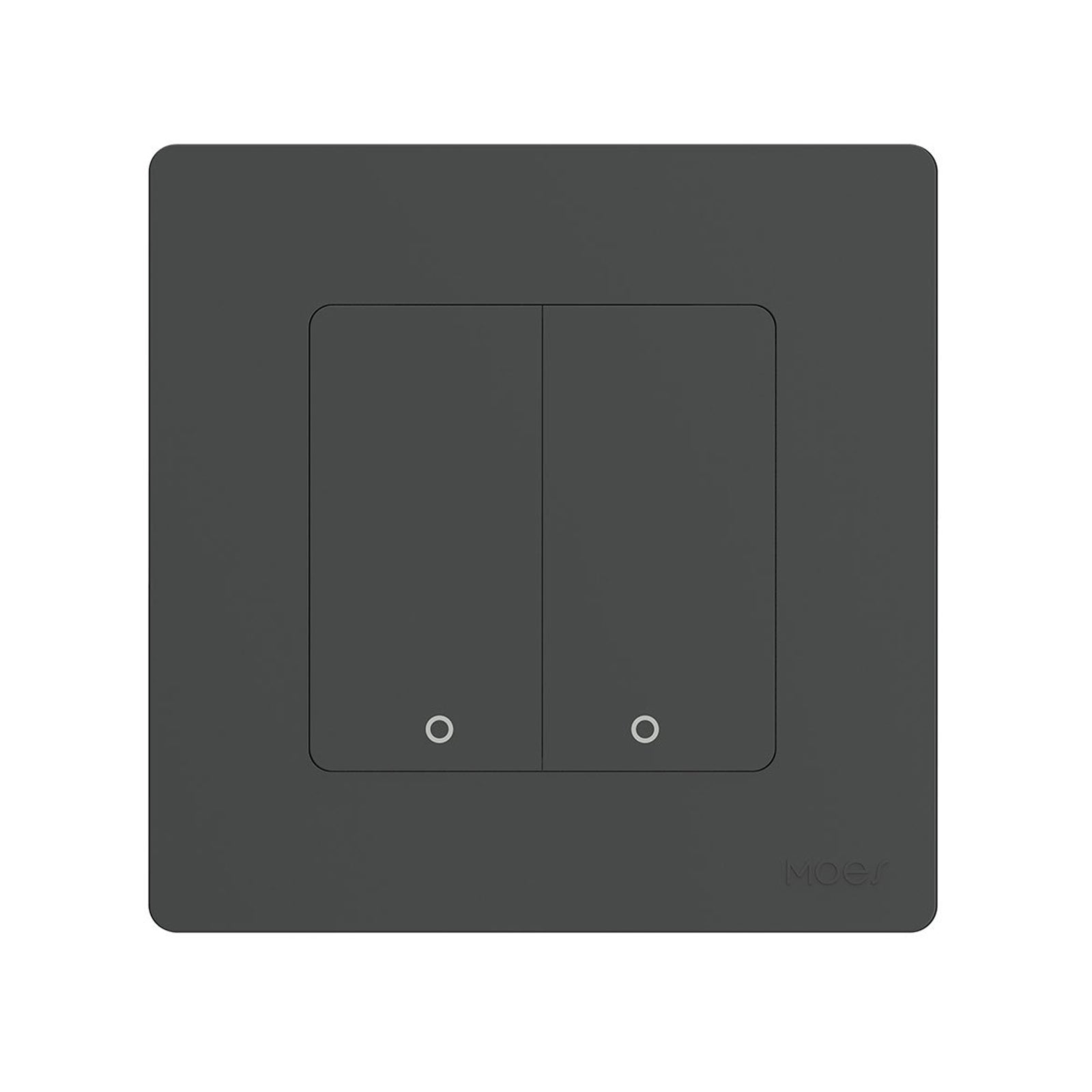 Tuya ZigBee Smart Single-fire Zero-fire Sharing Timing Voice Wall Switch EU Plug, Style: 2 Ways (Gray Scene Casual Post)