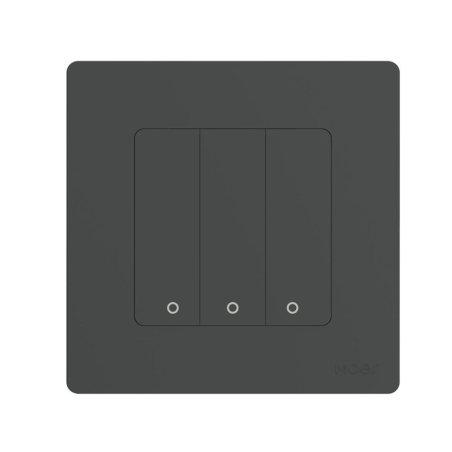 Tuya ZigBee Smart Single-fire Zero-fire Sharing Timing Voice Wall Switch EU Plug, Style: 3 Ways (Gray Scene Casual Post)