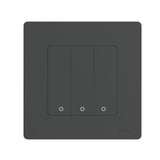 Tuya ZigBee Smart Single-fire Zero-fire Sharing Timing Voice Wall Switch EU Plug, Style: 3 Ways (Gray Scene Casual Post)