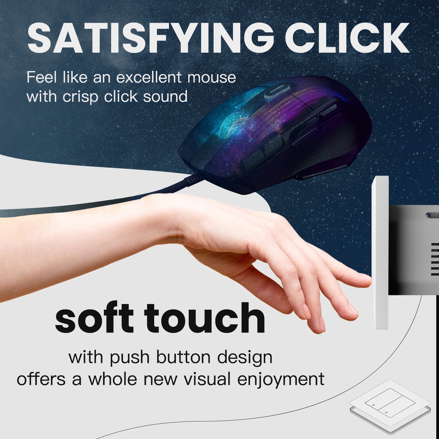 Tuya ZigBee Smart Single-fire Zero-fire Sharing Timing Voice Wall Switch EU Plug, Style: 3 Ways (Gray Scene Casual Post)