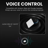 Tuya ZigBee Smart Single-fire Zero-fire Sharing Timing Voice Wall Switch EU Plug, Style: 3 Ways (Gray Scene Casual Post)