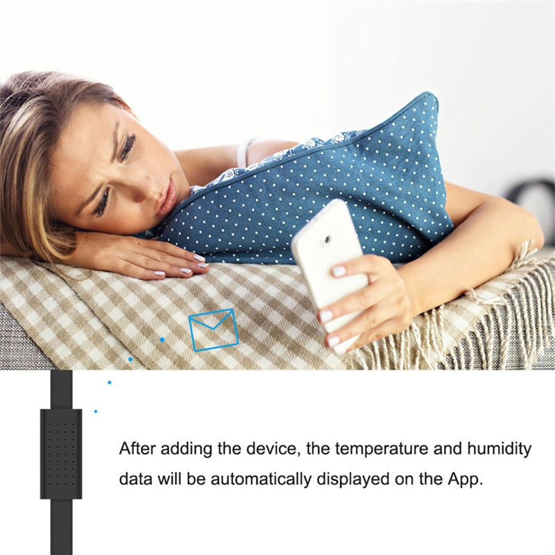 HTS2 Temperature And Humidity Smart Sensor For Bestcon RM4 Pro / RM4 Mini(Black)