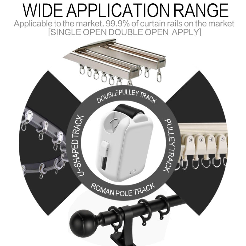 X101 Smart Home Automatic Curtain Machine With RC, Style: Roman Pole Model Double Host+Gateway