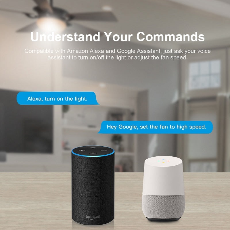 SONOFF iFan04-L APP Remote Control Smart Fan Light Switch Support Tmall Genie(100V-120V)