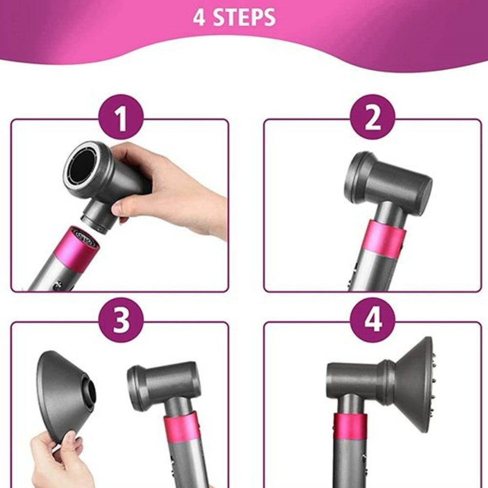 For Dyson Hair Dryer Airwarp Diffusion Nozzle Attachment Clean Brush Kit