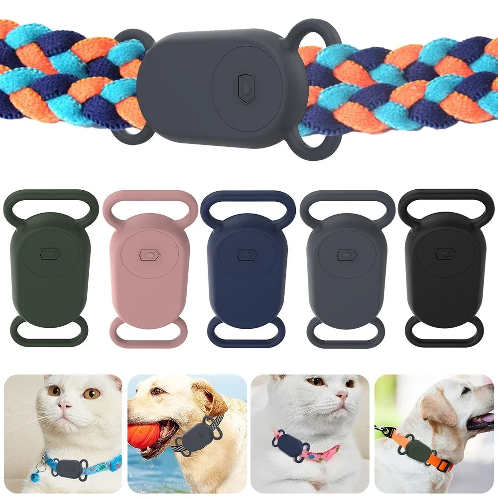 For-Samsung-Galaxy-SmartTag-2-Pet-Silicone-Life-Waterproof-Protective-Case(Black)