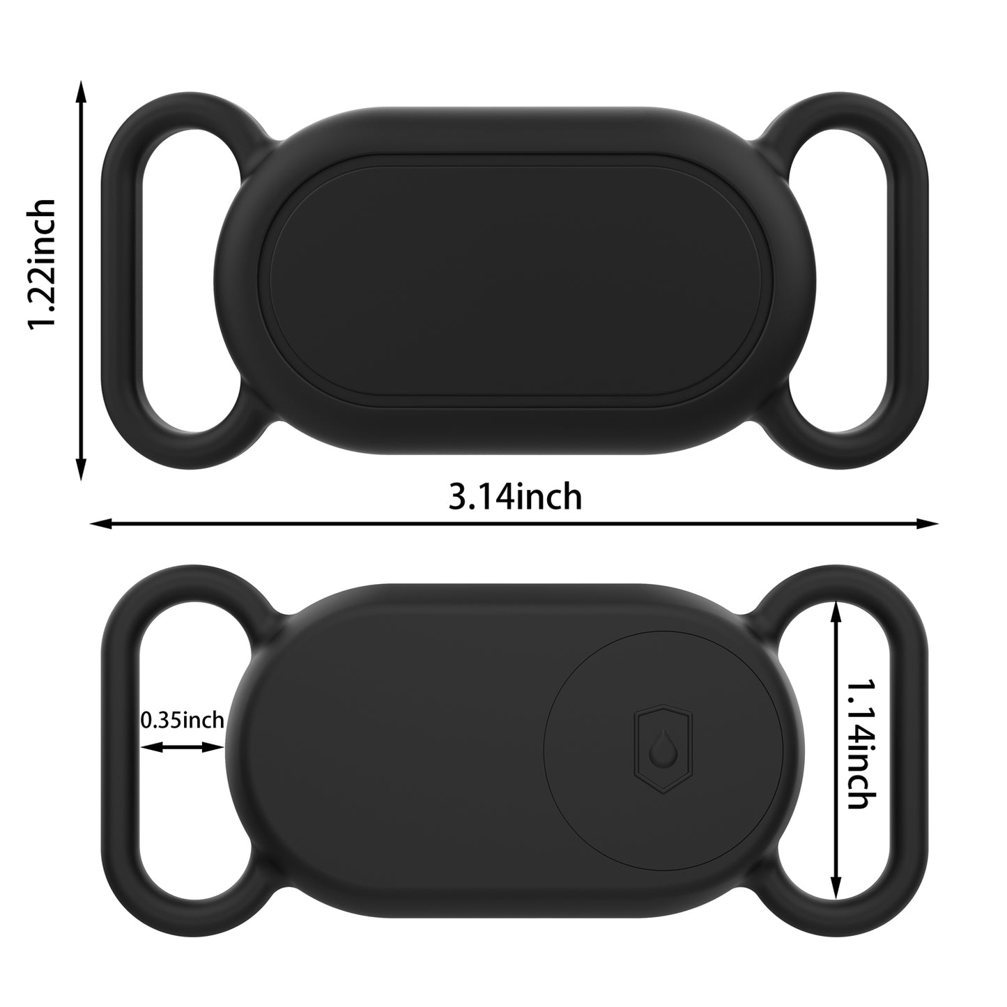 For-Samsung-Galaxy-SmartTag-2-Pet-Silicone-Life-Waterproof-Protective-Case(Deep-Blue)