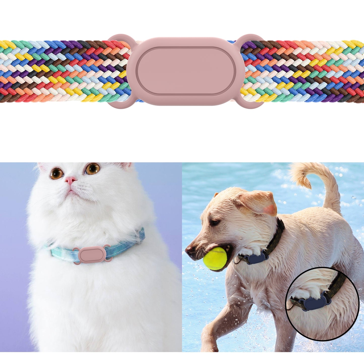 For-Samsung-Galaxy-SmartTag-2-Pet-Silicone-Life-Waterproof-Protective-Case(Deep-Blue)