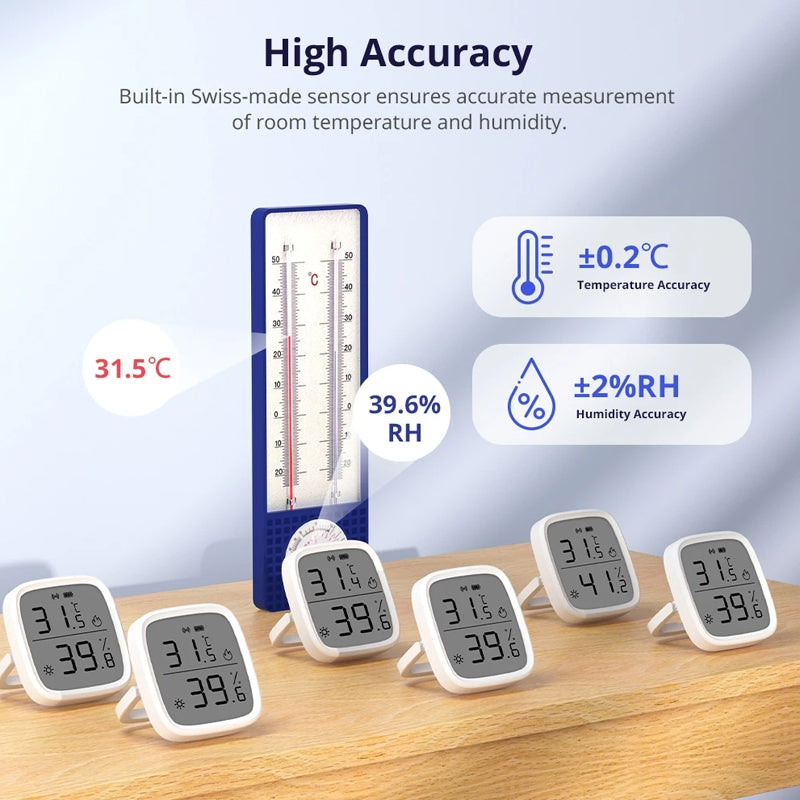 SONOFF SNZB-02D 2.5 inch LCD Smart Sensor Real-Time Monitoring Linkage