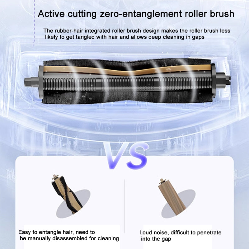 For Dreame X30 / S10PU Vacuum Cleaner Anti-Tangle Roller Brush 2nd Generation Yellow