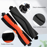 For Dreame L20 Ultra / X20 Pro / X20 Pro Plus Robot Vacuum Accessories 1 Black Rubber Brush Cover