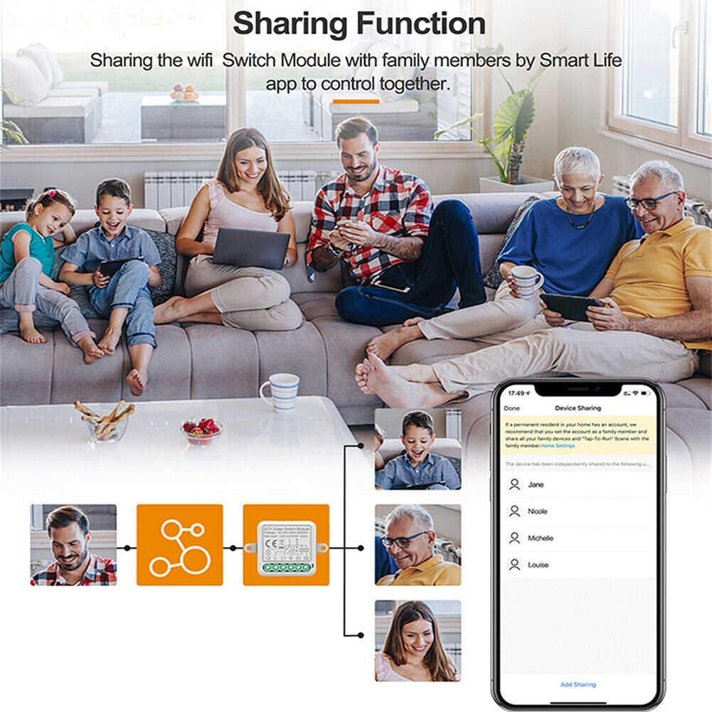 1CH Zigbee Smart Switch Module For Alexa / Google Home / Tuya Smart Life APP