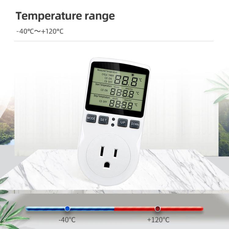 Intelligent Digital Thermostat Countdown Temperature Control Switch Socket Timing Temperature Controller(US)