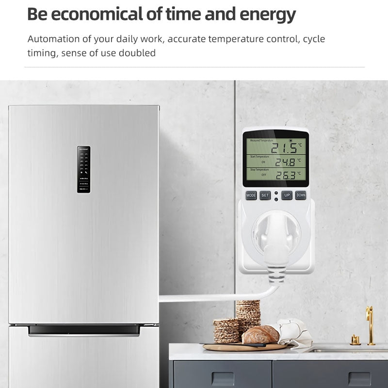 Intelligent Digital Thermostat Countdown Temperature Control Switch Socket Timing Temperature Controller(UK)
