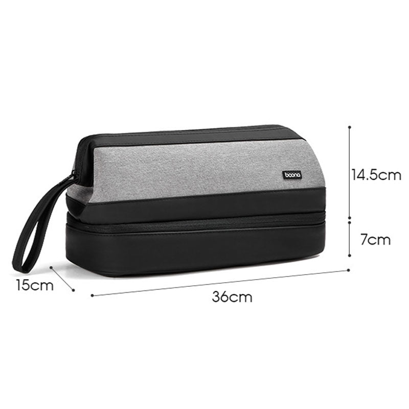 For Dyson Baona BN-DS005 Large-capacity Double-layer Hair Dryer Curling Iron Storage Bag(Gray)