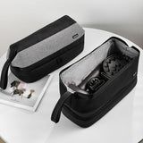 For Dyson Baona BN-DS005 Large-capacity Double-layer Hair Dryer Curling Iron Storage Bag(Black)