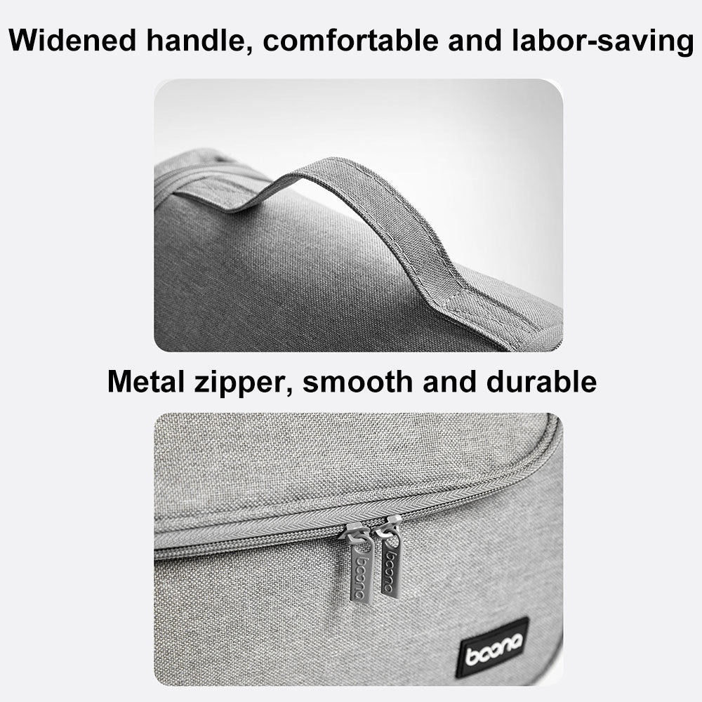 For Dyson Baona BN-DS002 Large Capacity Portable Handheld Hair Dryer Storage Bag with Hook(Gray)