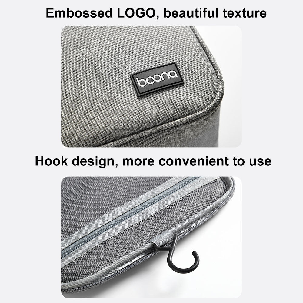 For Dyson Baona BN-DS002 Large Capacity Portable Handheld Hair Dryer Storage Bag with Hook(Gray)