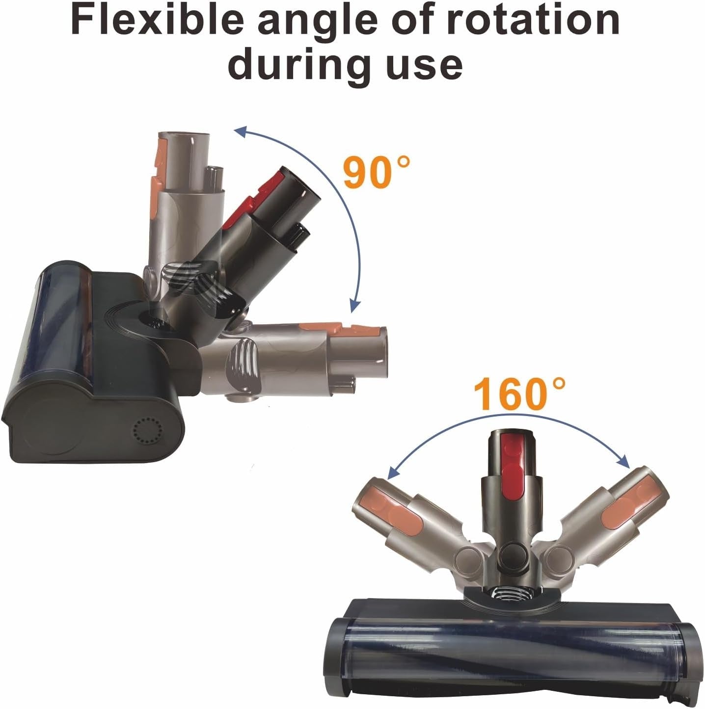 For Dyson V10 Slim / V12 Slim Vacuum Cleaner Floor Brush Head with Green LED Light