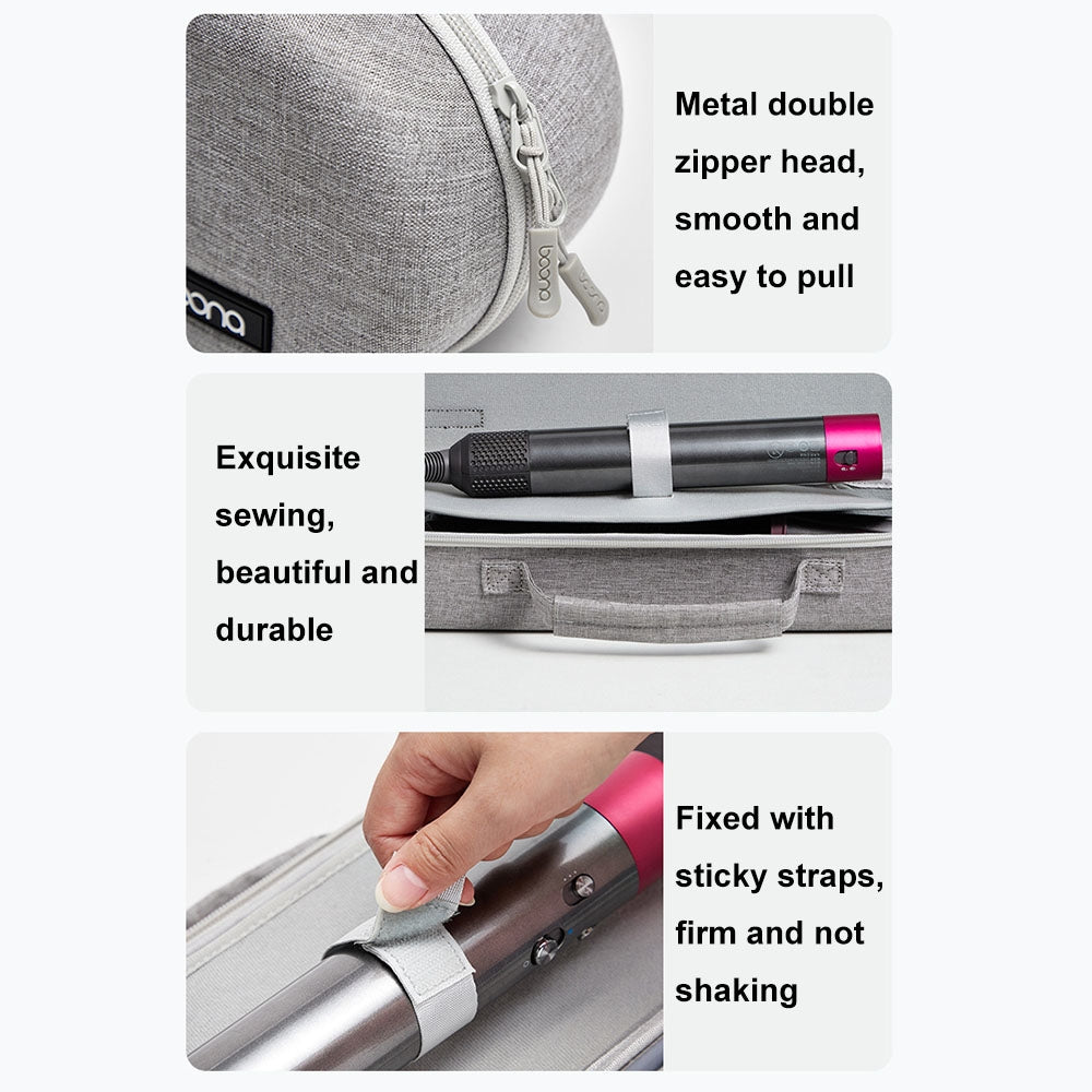 Baona BN-F037 For Dyson HS05 HS01 Large-capacity Handheld Curling Iron Storage Bag(Gray)