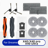 For Dreame X40 Pro / X40 Ultra Robot Vacuum Replacement, Spec: Bristle Brush