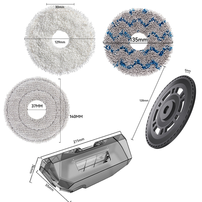 For Dreame X40 / X40 Pro Robot Vacuum Replacement Brush Cover White