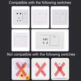 HanPai Intelligent Remote Control Home Use No Wiring Lazy Lights Off Tool(RF Model White)