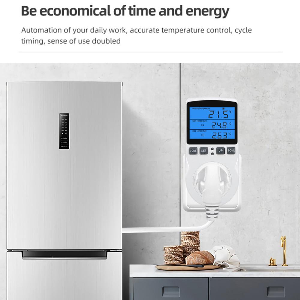 Backlight Smart Digital Thermostat Countdown Temperature Control Switch Socket Timing Temperature Controller AU Plug