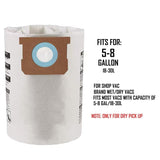 3pcs /Pack Dust Bag For Shop-Vac 5-8 Gallon Vacuum Cleaners Replacement Parts