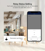 20A  Tuya WiFi Smart Switch Supports Amazon ALEXA/Google HOME Voice Control