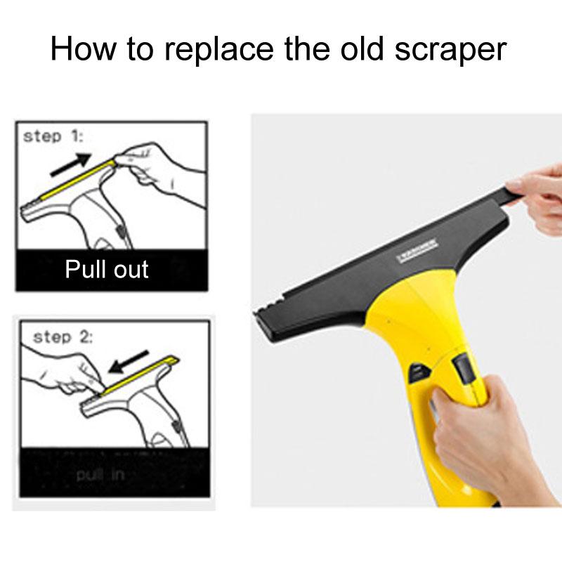 280mm 1pair For Karcher Window Cleaner Rubber Scraper Accessories