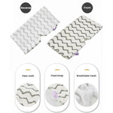 2pcs /Pack Rag Mop Pad for Shark Steam Pocket Mop S3501 S3901 S3550 S3601(White)