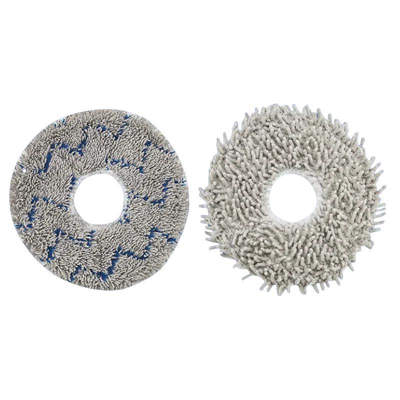 2pcs /Pack Mop Pads Rag For Ecovacs DEEBOT X1 TURBO / X1 PLUS/ X1 OMNI / T10 TURBO(Gray)