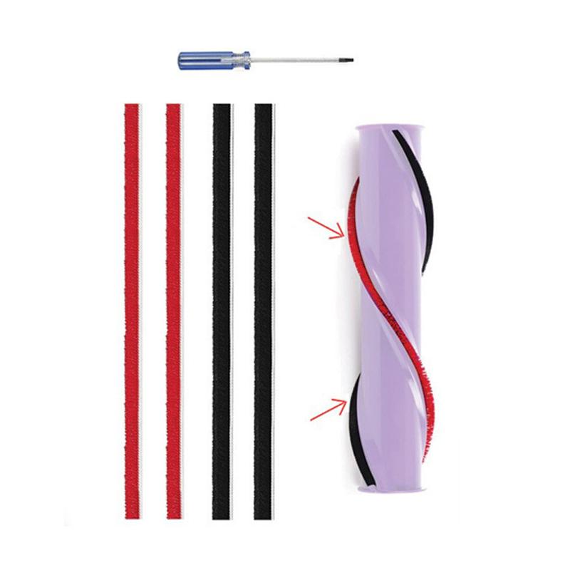 2sets 674 Thin Rolling Brush Plush Strips For Dyson Vacuum Cleaner V7 / V8 / V10 / V11 Direct Drive Brush Head