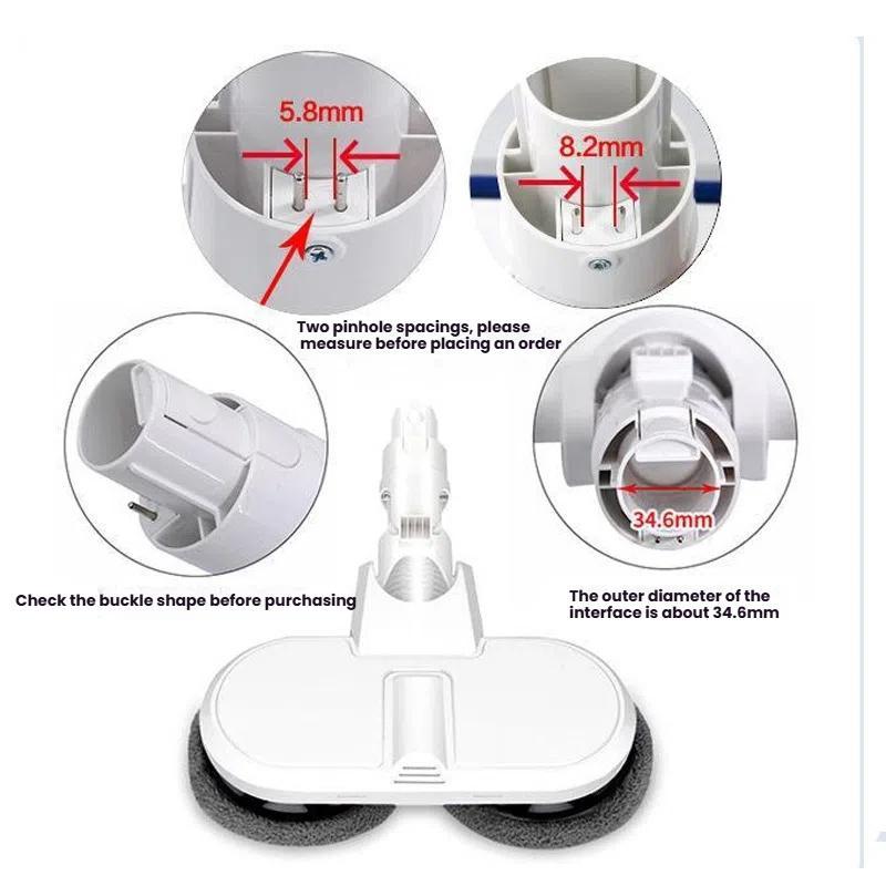 Electric Mop Head With Water Tank for Xiaomi Dreame / Dyson Handheld Vacuum Cleaner Narrow 6 Blue Rags