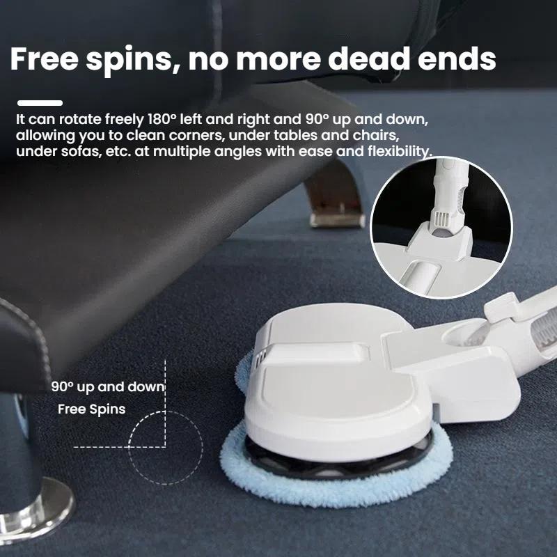 Electric Mop Head With Water Tank for Xiaomi Dreame / Dyson Handheld Vacuum Cleaner Narrow 6 Gray Rags