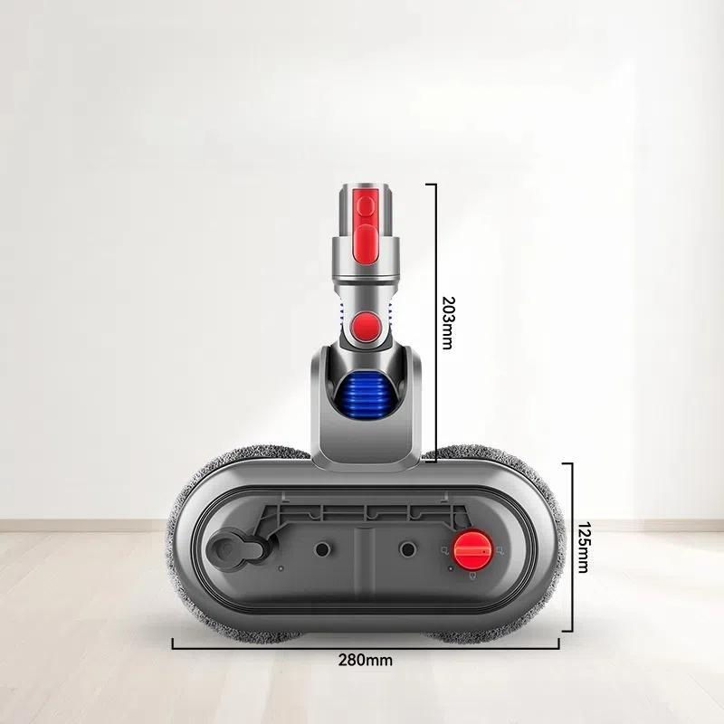 Electric Mop Head Attachment For Dyson V15 / V11 / V10 / V7 / V8 Vacuum Cleaner With 4 Rags 