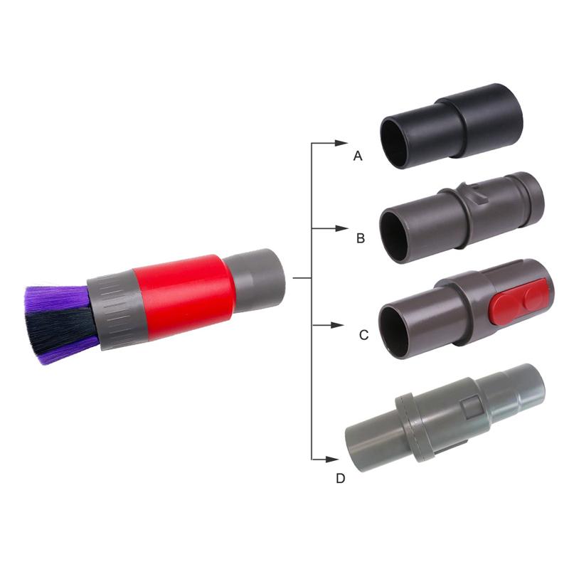32mm Soft Brush+DC Connector Vacuum Cleaner Dusting Streak Free Soft Brush Replacement Accessory Set