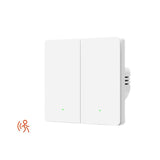 Compatible Tuya ZigBee Smart Light Switch With Radar Motion Sensor No Capacitor Required 2-Gang