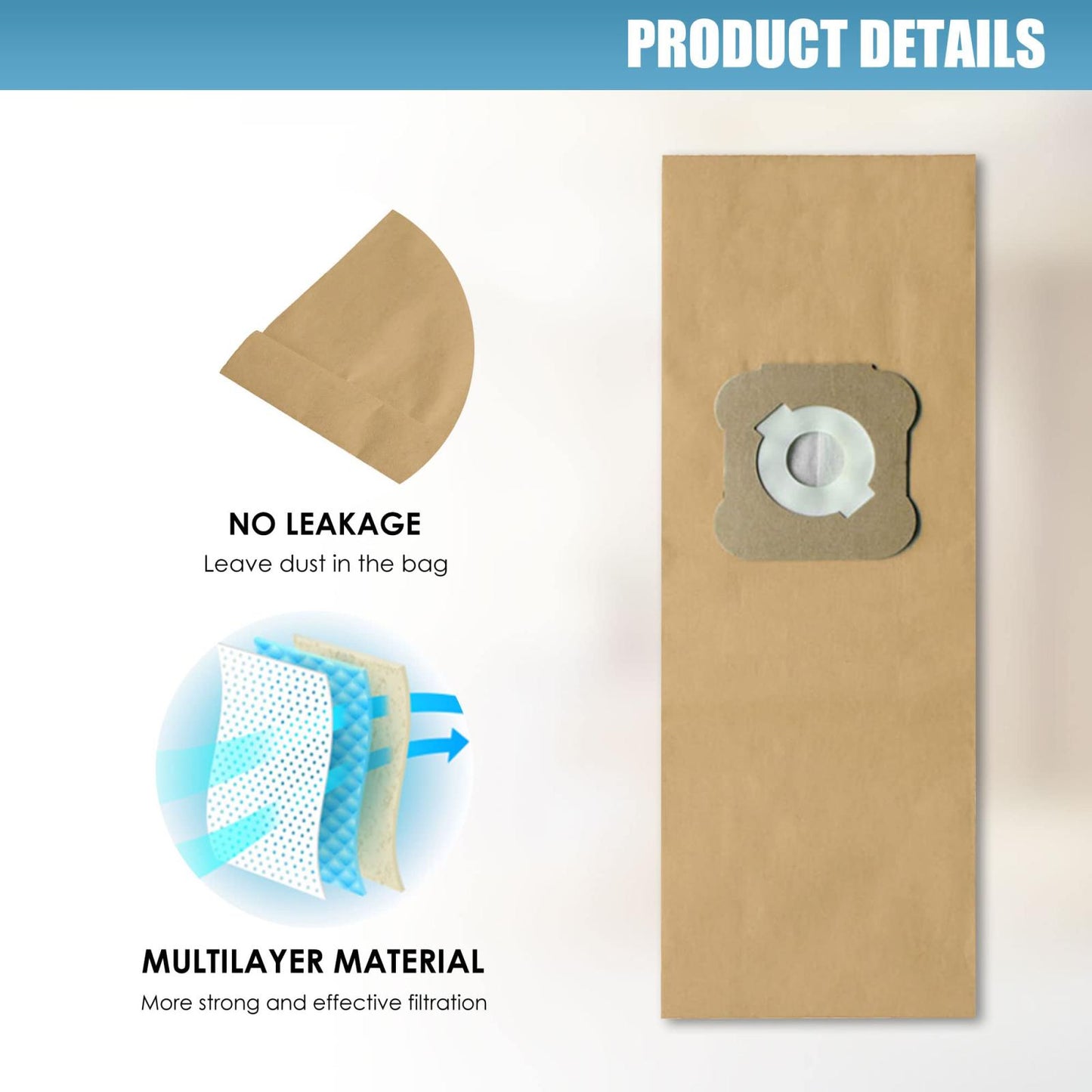 9pcs For Kirby G4/G5 Vacuum Cleaner Paper Dust Bag