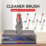 Adjustable Suction Floor Brush for Dyson V7 / V8 / V10 / V11 / V15 / G5 Vacuum Cleaners, Spec: Soft Head+Bristle Roller Set