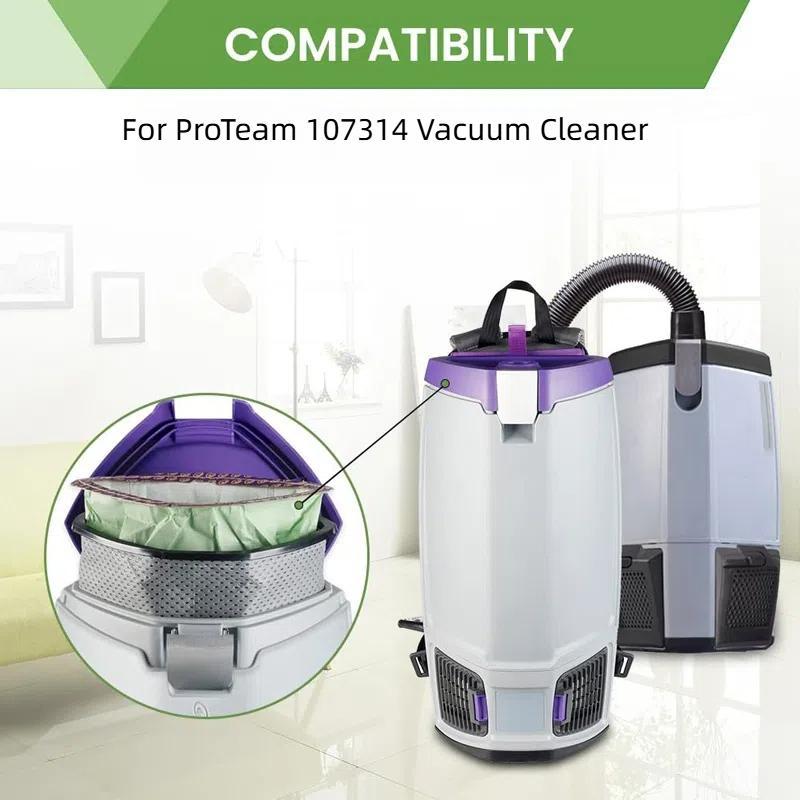 2pcs For ProTeam 107314 Vacuum Cleaner Accessories Paper Bag Dust Collection Bag(Printed)