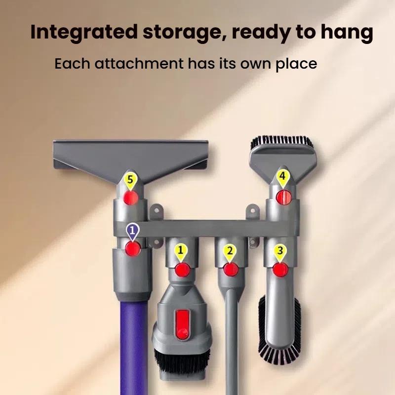 For Dyson V10  Vacuum Cleaner Wall Mount Storage Rack Accessory Holder Holds Up to 10 Attachments
