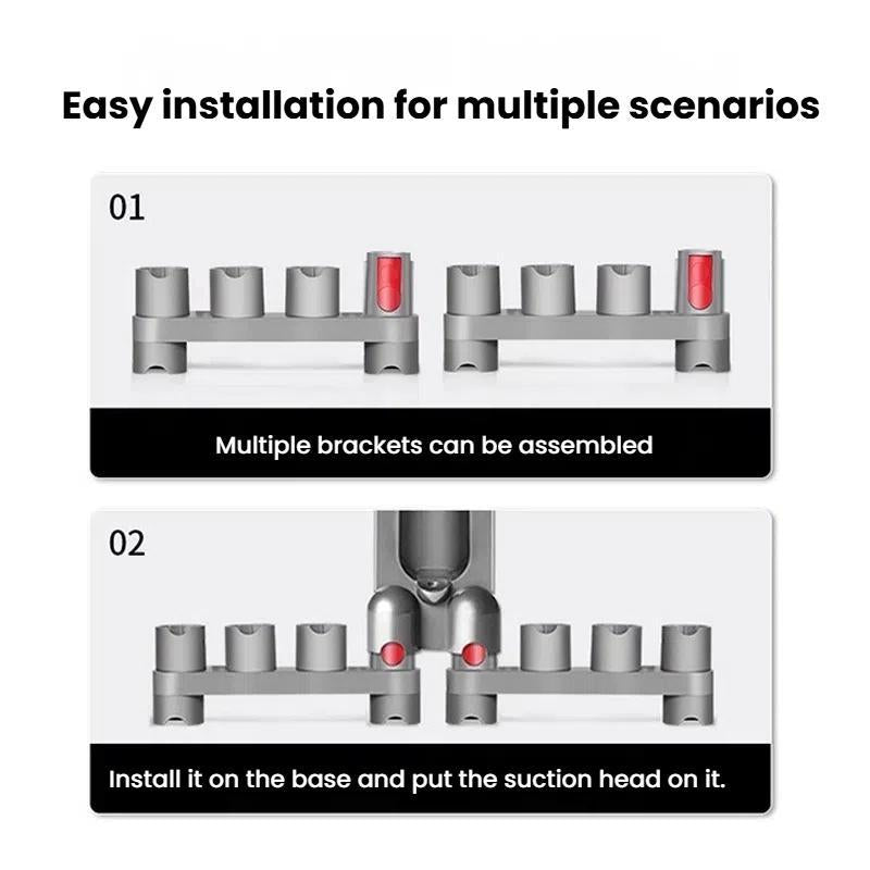 For Dyson V10  Vacuum Cleaner Wall Mount Storage Rack Accessory Holder Holds Up to 10 Attachments