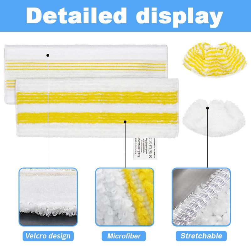 3pcs /Pack Mop Pads For Karcher Easyfix SC1 SC2 SC3 SC4 SC5 SV7 Steam Mop Replacement
