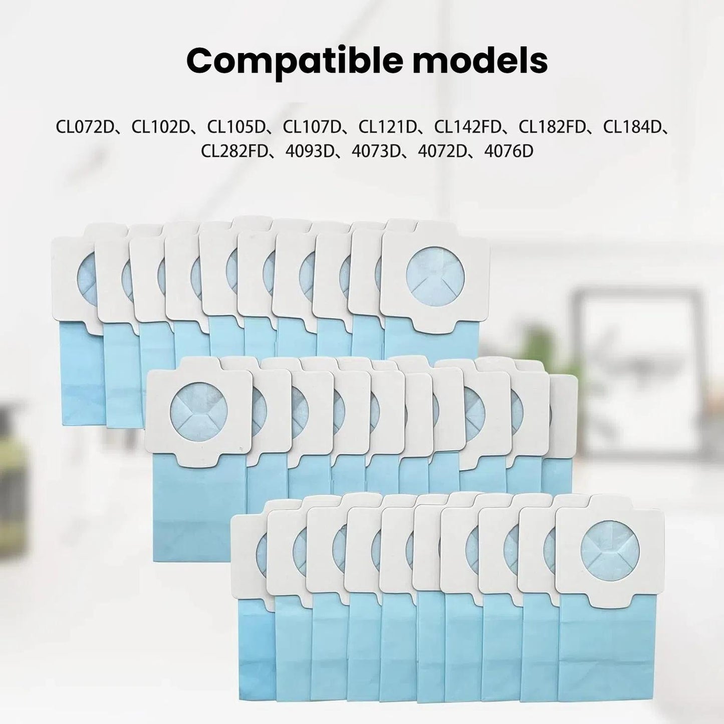 3pcs /Pack Dust Bags for Makita CL102/CL104/CL107/CL182 Vacuum Cleaners(Blue)