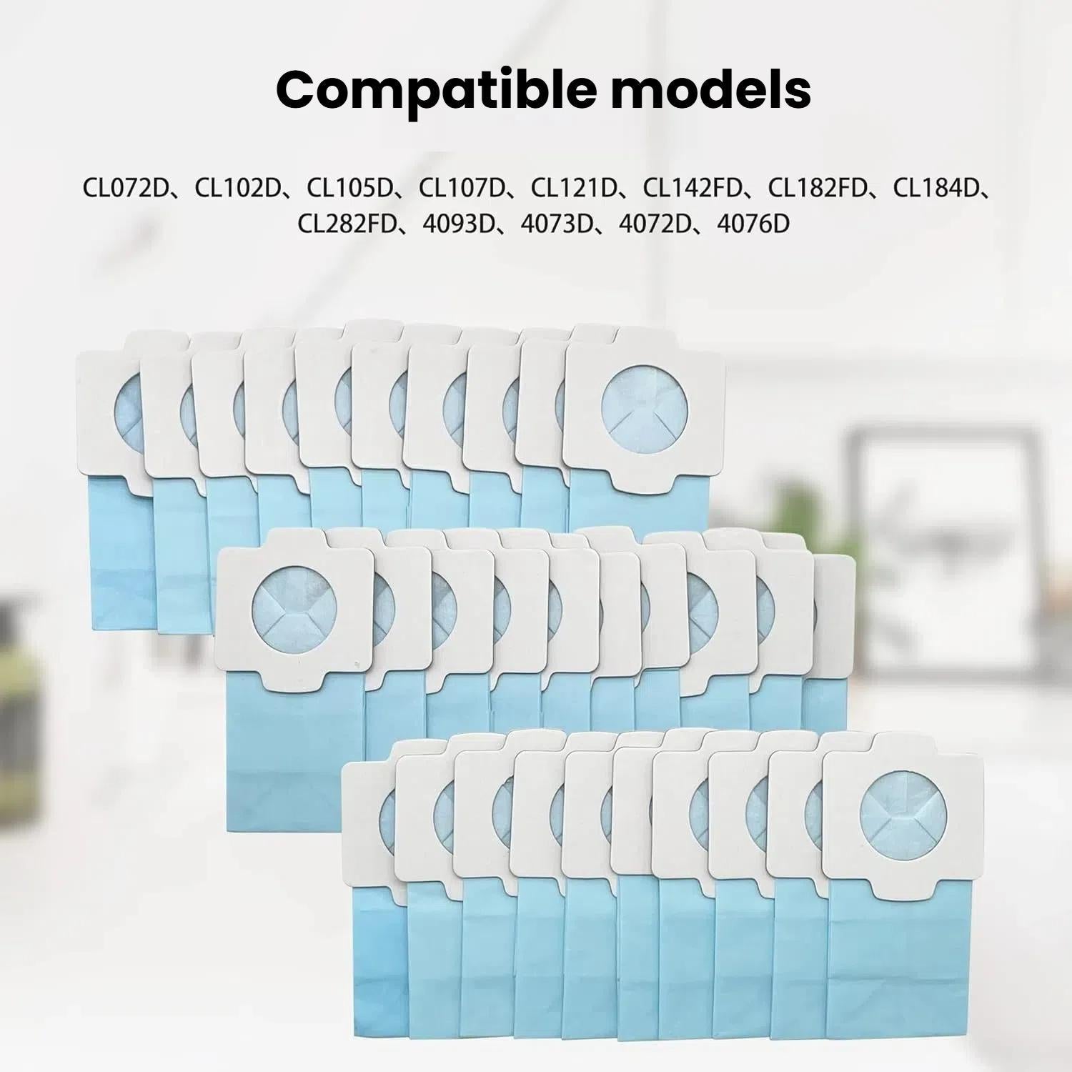 3pcs /Pack Dust Bags for Makita CL102/CL104/CL107/CL182 Vacuum Cleaners(Blue)